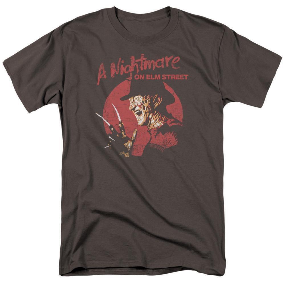 A Nightmare On Elm Street Freddy Circle Adult 181 T Shirt Charcoal